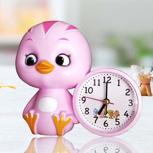 麦奇可爱卡通闹钟学生儿童萌鸡钟表床头定时起床闹钟创意钟表小队