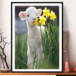 十字绣满绣小羊2022年新款卧室宿舍装饰线绣自己绣小件钻石画满钻