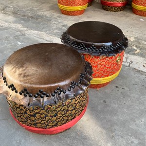 醒狮鼓 16 18寸大鼓鼓 水牛皮鼓 佛山狮鼓 锣鼓龙舟 舞狮 成人鼓