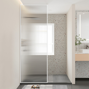 浪鲸白色淋浴房浴室屏风卫生间干湿分离卫浴半隔断浴屏玻璃门简易