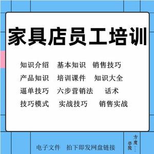 家具店卖场员工导购员销售技巧话术流程PPT产品知识培训案例资料