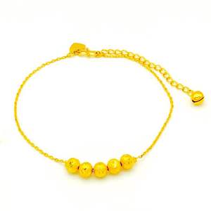 黄金脚链周大福正品纯金