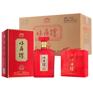 四川小角楼【一箱6瓶】52度浓香型白酒500ml*6礼盒装宴请婚宴送礼
