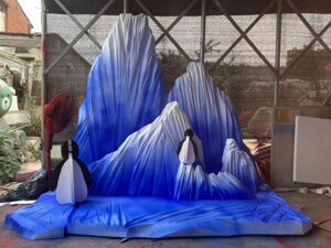 泡沫雕塑定制商业美陈雕刻仿真假山假墙石头道具橱窗展示舞台背景