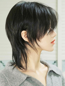 瑞贝卡狼尾鲻鱼头假发短发女酷长发日系中分男士武士头仿真自然全