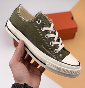 匡威官网旗舰店 1970s 低帮橄榄绿帆布鞋高帮女休闲三星标男板鞋