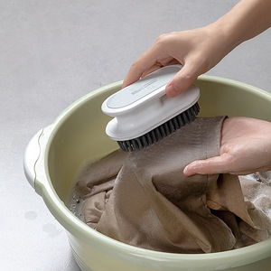 家用多用途带手柄清洁简约去污塑料刷衣服衣领板刷洗鞋刷子网红款