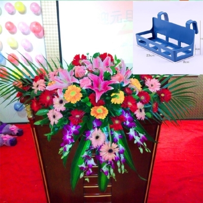 拍照资材壁放演讲m台讲挂摆花饰花讲台花挂钩装扮话式花店悬挂放