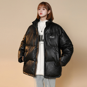 皮衣短款外套女2022冬季新款时髦洋气小个子加厚免洗pu皮棉袄悠闲