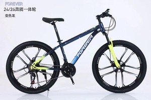 上海永久山地自行车变速减震青少年单车一体轮26赛车男女学生成人