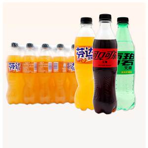 可口可乐无糖零卡芬达碳酸饮料无糖可乐雪碧500ml*24瓶破损包赔