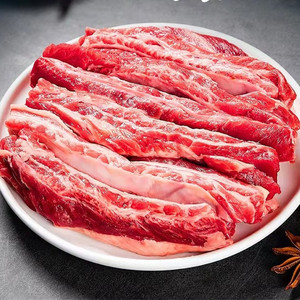 排酸清真牛肋条国产生鲜牛肉新鲜腹肉条牛腩条烧烤烤肉3斤