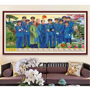 十大元帅画像 挂画伟人头像客厅中堂新款墙壁自粘装饰贴画