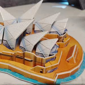 澳洲悉尼歌剧院模型拼图建筑3d立体儿童益智玩具拼装手工摆件新品