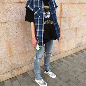 fog无袖格子衬衫