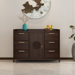 设计师新中式餐边柜简约现代客厅餐厅储物柜走廊过道装饰玄关柜子