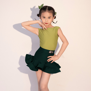 GTY少儿拉丁舞服2024夏季新款练功服女童高级感训练舞蹈演出服装