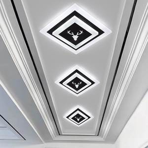 走廊过道灯网红爆款菱形灯具客厅吊顶造型简约现代创意高档家用