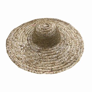 农民稻草帽编织