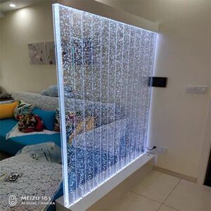 隔断水幕墙简约背景墙流水气泡墙装饰亚克力定做屏风大型气泡水舞