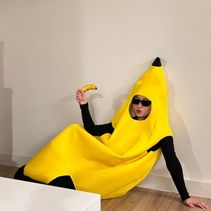 大香蕉衣服cos演出服水果服装表演搞怪动漫服儿童成人亲子搞笑服