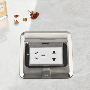 公牛隐形嵌入式地插暗装不锈钢五孔防水客厅地插座家用地板插座地