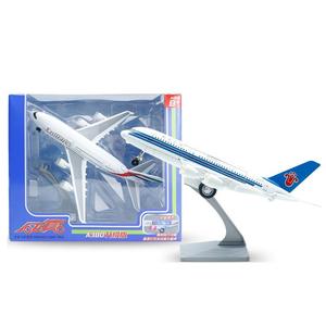 模型飞机合金客机仿真玩具380摆件a空客儿童波音回力带声光cm彩珀