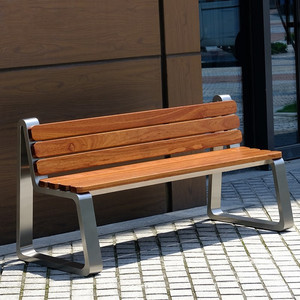 户外公园椅庭院双人靠背座椅欧式休闲椅防腐实木室外长凳园区长椅