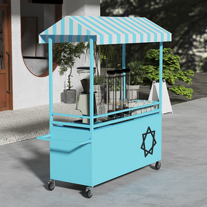 户外可移动摆摊车集市小吃手推车夜市热卤摊位车冰粉推拉铁艺餐车