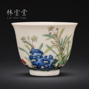 林云堂 景德镇十二花神杯水仙主人杯茶杯功夫茶品茗杯 lyt9402