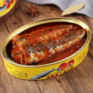 大连茄汁沙丁鱼中段罐头食品即食罐装方便熟食海鲜大罐397g*4罐
