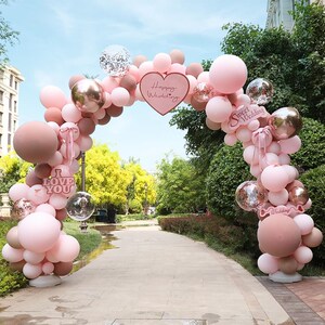 结婚拱门室外农村婚礼汽球装饰开业酒店门口生日创意婚庆场景布置