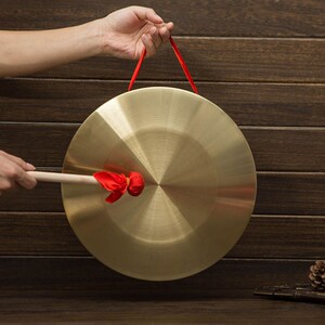 830人付款淘宝铜锣锣架纯铜响器架子道具庆典活动乐