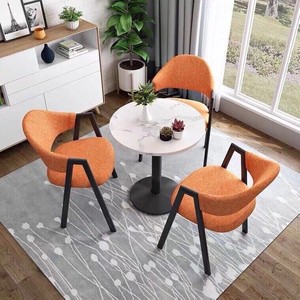 小桌子凳子一套简约组合接待洽谈办公室休闲咖啡厅小户型阳台圆桌