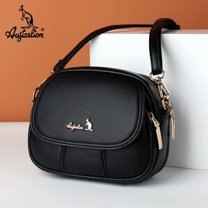 女士augtarlion澳洲袋鼠质感女包百搭三层单肩斜挎包小包包圆包潮