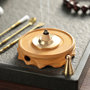 塔香模具香道入门工具套装檀香香薰炉家用室内沉香纯铜托制香锥香