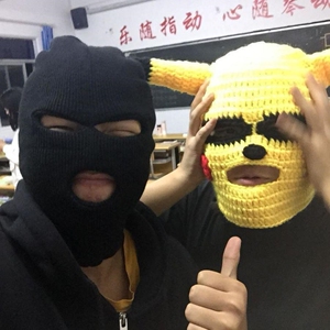 社交牛掰症头套牛逼症证叙利亚头套男女沙雕蒙面搞怪帽面罩款面具