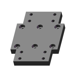 直线模组专用连接板铝型材配件直角十字移动导轨工作台连接板
