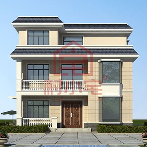 村小宅简欧风格三层11x8别墅设计图纸2003332新农村自建房设计图