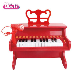 宝丽儿童钢琴3-8岁女孩男孩音乐电子琴弹奏带话筒入门初学者25键