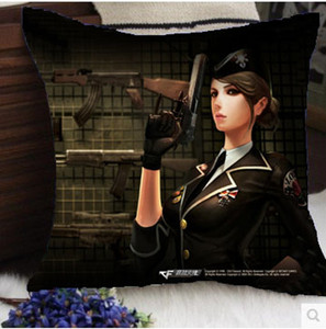cf穿越火线威锋猎狐者幻影白狼抱枕沙发床头汽车靠垫礼物等图定制