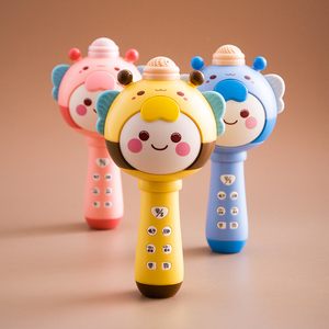 乐奇摩儿童话筒宝宝早教录音小孩唱歌音乐玩具女孩音响一体麦克风