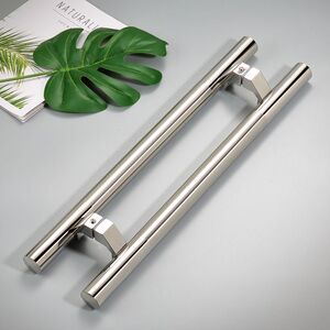 玻璃门拉手斜边不锈钢把手有框地弹簧门拐弯马蹄脚加厚木门酒店