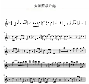 太阳照常升起-the sun also rises-久石让-让子弹飞 小提琴谱2页