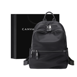 Canvas&Ketch2024夏季新款防水牛津布双肩包大容量旅行牛皮背包女