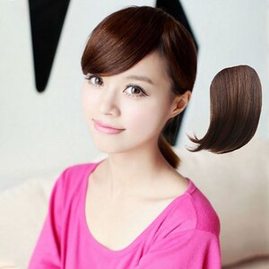 大脑门刘海假发女斜刘海假发片气质偏分刘海自然轻薄遮白发假头帘