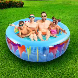 儿童夏季游泳池海洋球池室内家用充气彩虹球波波池宝宝泡泡底围栏