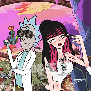 瑞克和莫蒂头像手绘定制原创情侣瑞莫欧美卡通人物设计rm画风约稿