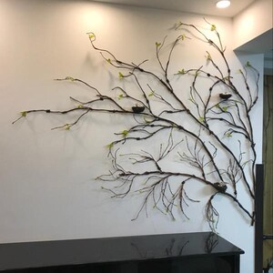 美式乡村干花仿真树枝白色装饰干枝藤条北欧中式电视背景墙壁装饰