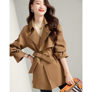 正品哥弟新款专柜外贸品牌风衣经典流行春秋装外套女装高端大衣